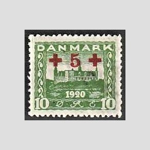 FRIMRKER DANMARK | 1921 - AFA 120 - +5 +10 re grn Rde Kors provisorier - Postfrisk