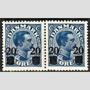FRIMRKER DANMARK | 1926 - AFA 153 - 20 20/40 re bl provisorier i par - Postfrisk