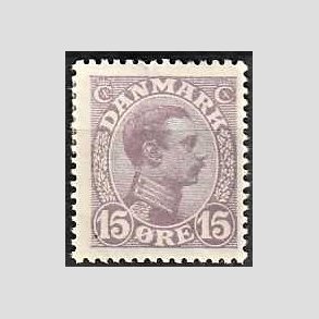 FRIMRKER DANMARK | 1913 - AFA 70a - Chr. X 15 re matlilla - Ubrugt