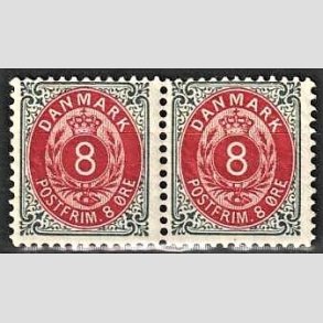 FRIMRKER DANMARK | 1895 - AFA 25By - 8 re omv.r. gr/rd i par - Postfrisk