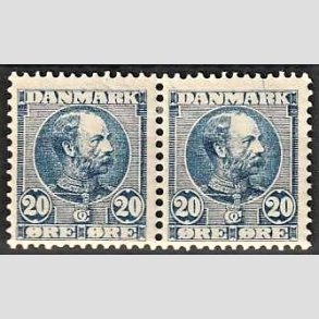 FRIMRKER DANMARK | 1904-05 - AFA 48 - Chr. IX 20 re bl i par - Ubrugt