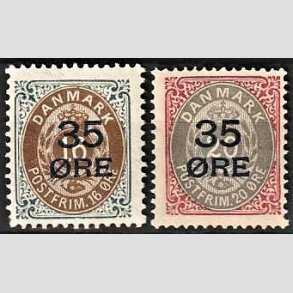 FRIMRKER DANMARK | 1912 - AFA 60,61 - 35/16 + 35/20 res Provisorier - Postfrisk