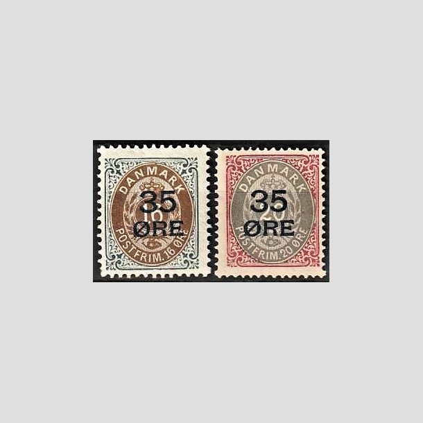 FRIMRKER DANMARK | 1912 - AFA 60,61 - 35/16 + 35/20 res Provisorier - Postfrisk