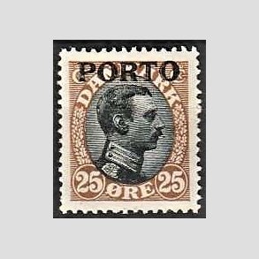 FRIMRKER DANMARK | 1921 - AFA 6 - 25 re brun/sort - Ubrugt