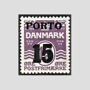 FRIMRKER DANMARK | 1934 - AFA 32 - 15/12 re violet Bogtryk Porto - Postfrisk