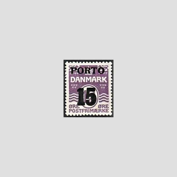 FRIMRKER DANMARK | 1934 - AFA 32 - 15/12 re violet Bogtryk Porto - Postfrisk