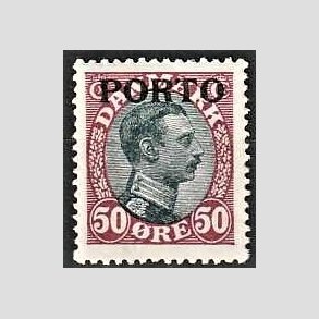 FRIMRKER DANMARK | 1921 - AFA 7 - 50 re vinrd/sort - Postfrisk