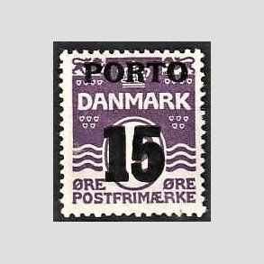 FRIMRKER DANMARK | 1934 - AFA 32 - 15/12 re violet Bogtryk Porto - Postfrisk