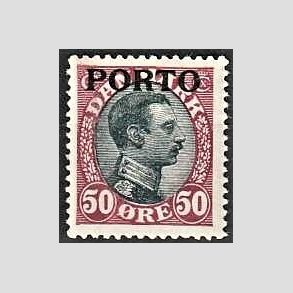 FRIMRKER DANMARK | 1921 - AFA 7 - 50 re vinrd/sort - Postfrisk