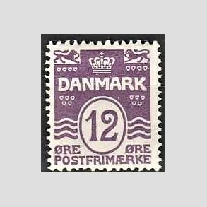 FRIM�RKER DANMARK | 1926-30 - AFA 168 - B�lgelinie 12 �re violet - Postfrisk
