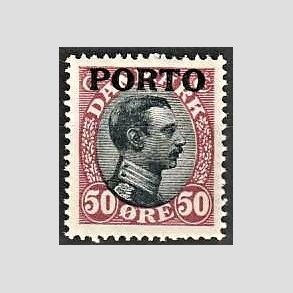 FRIMRKER DANMARK | 1921 - AFA 7 - 50 re vinrd/sort - Postfrisk
