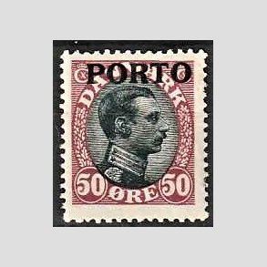 FRIMRKER DANMARK | 1921 - AFA 7 - 50 re vinrd/sort - Ubrugt