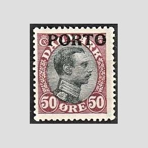 FRIMRKER DANMARK | 1921 - AFA 7 - 50 re vinrd/sort - Ubrugt