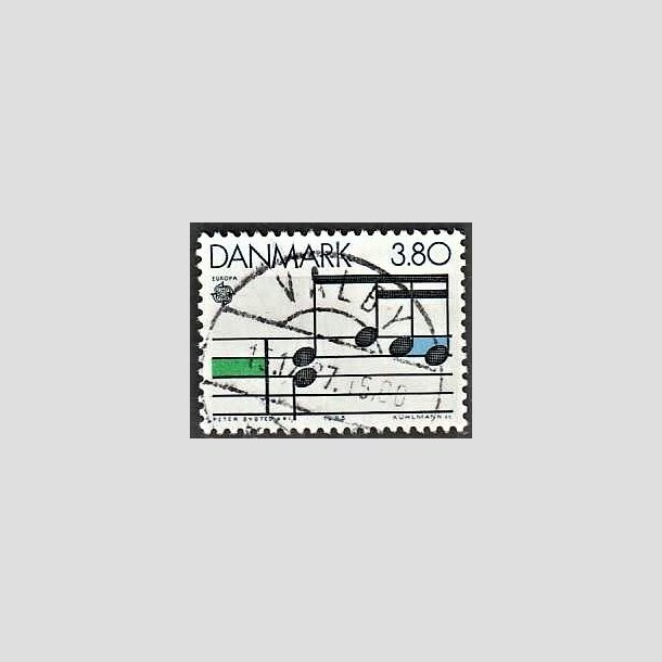FRIMRKER DANMARK | 1985 - AFA 830 - Europamrker "Musik" - 3,80 Kr. flerfarvet - Pragt Stemplet Valby