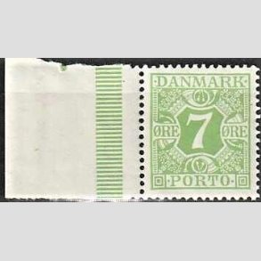 FRIMRKER DANMARK | 1926-27 - AFA 17 - 7 re lysgrn - Postfrisk