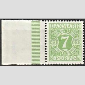 FRIMRKER DANMARK | 1926-27 - AFA 17 - 7 re lysgrn - Postfrisk