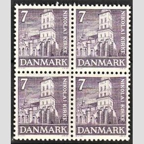 FRIMRKER DANMARK | 1936 - AFA 230 - Reformationen 7 re violet i 4-blok - Postfrisk