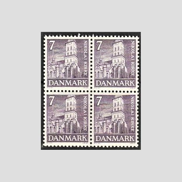 FRIMRKER DANMARK | 1936 - AFA 230 - Reformationen 7 re violet i 4-blok - Postfrisk