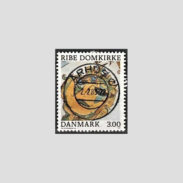 FRIMRKER DANMARK | 1987 - AFA 879 - Ribe Domkirke - 3,00 Kr. flerfarvet - Pragt Stemplet
