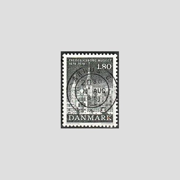 FRIMRKER DANMARK | 1978 - AFA 657 - Frederiksborgmuseet 100 r - 1,80 Kr. sortgr - Pragt Stemplet