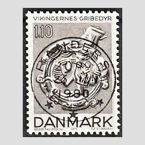 FRIMRKER DANMARK | 1979 - AFA 684 - Vikingetiden - 1,10 Kr. brun - Pragt Stemplet Randers