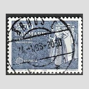 FRIM�RKER DANMARK | 1982 - AFA 748 - Europam�rker - 2,70 Kr. bl� - Lux Stemplet