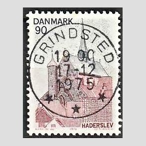 FRIM�RKER DANMARK | 1975 - AFA 598 - S�nderjylland - 90 �re r�d/brun/m�rkbl� - Pragt Stemplet Grindsted