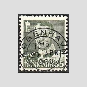FRIMRKER DANMARK | 1951 - AFA 326 - Fr. IX 35 re grnsort - Lux Stemplet