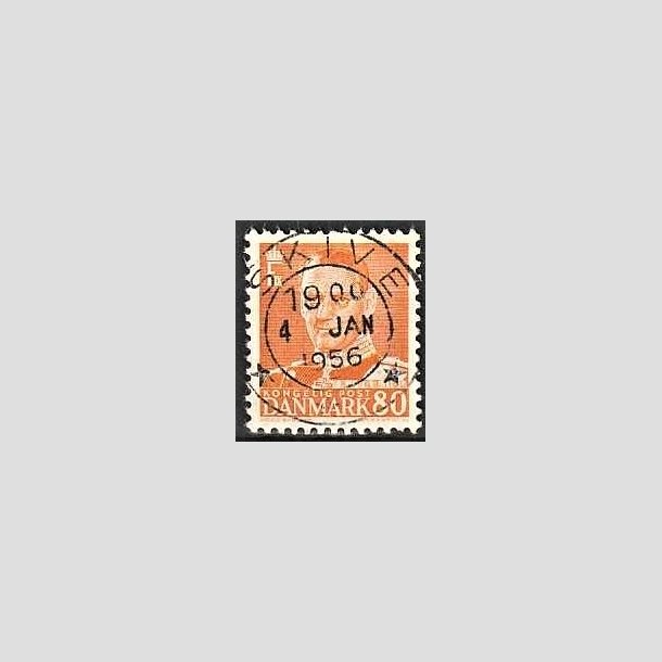 FRIMRKER DANMARK | 1952-53 - AFA 341 - Fr. IX 80 re orange - Lux Stemplet Skive