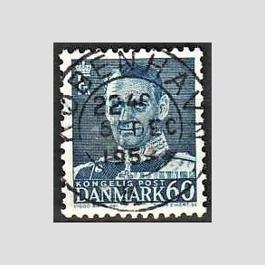FRIMRKER DANMARK | 1952-53 - AFA 339 - Fr. IX 60 re mrkbl - Lux Stemplet