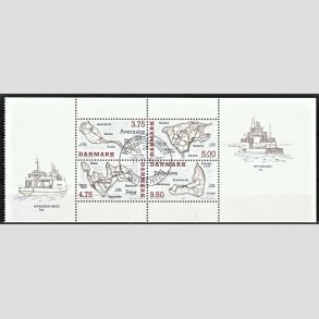 FRIM�RKER DANMARK | 1995 - AFA 1090A - Danske sm��er vignet med Fej�/Fur f�rge - Miniark - Lux Stemplet