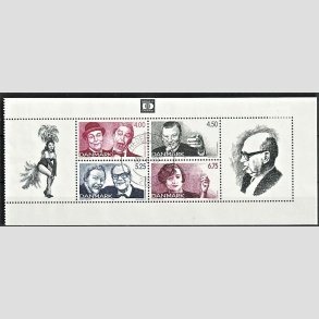 FRIM�RKER DANMARK | 1999 - AFA 1216A - Dansk Revy - Miniark med Poul Henningsen - Lux Stemplet