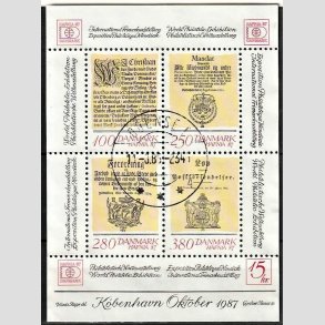 FRIM�RKER DANMARK | 1985 - AFA 827 - Hafniablok I Miniark - Lux Stemplet