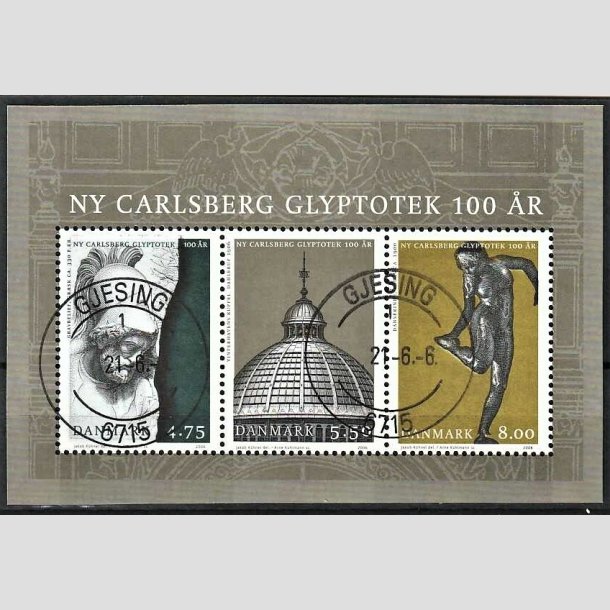 FRIMRKER DANMARK | 2006 - AFA 1477 - Glyptotek 100 r - 18,25 Kr. flerfarvet Miniark - Pragt Stemplet