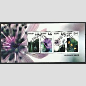 FRIM�RKER DANMARK | 2011 - AFA 1667A - Sommerens blomster - Miniark 26,00 Kr. flerfarvet - Pragt Stemplet