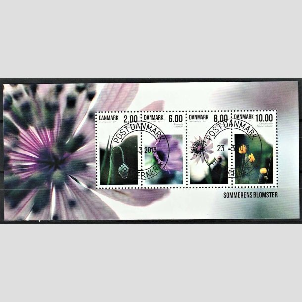 FRIMRKER DANMARK | 2011 - AFA 1667A - Sommerens blomster - Miniark 26,00 Kr. flerfarvet - Pragt Stemplet