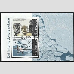 FRIM�RKER DANMARK | 2007 - AFA 1499 - Det arktiske ocean - Miniark 20,75 Kr. flerfarvet - Pragt Stemplet