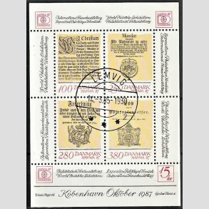 FRIM�RKER DANMARK | 1985 - AFA 827 - Hafniablok I Miniark - Lux Stemplet Lemvig