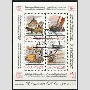 FRIM�RKER DANMARK | 1986 - AFA 852 - Hafniablok II Miniark - Lux Stemplet Lemvig