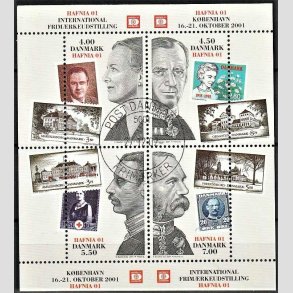 FRIM�RKER DANMARK | 2001 - AFA 1298 - Frim�rkeudstillingen HAFNIA 01 - 21,00 Kr. Miniark - Lux Stemplet