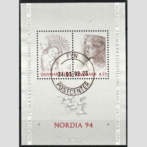 FRIM�RKER DANMARK | 1992 - AFA 1011-12 - Nordia 94. - 3,50 + 4,75 Kr. Miniark - Pragt Stemplet