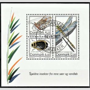 FRIM�RKER DANMARK | 2003 - AFA 1355 - Insekter - Kr. 22,75 Miniark - Pragt Stemplet