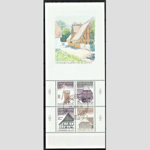 FRIM�RKER DANMARK | 1997 - AFA 1143A - Frilandsmuseet 100 �r. - Miniark med vignet 21,00 Kr. flerfarvet - Pragt Stemplet