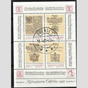 FRIM�RKER DANMARK | 1985 - AFA 827 - Hafniablok I Miniark - Lux Stemplet