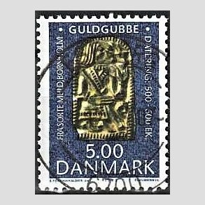 FRIM�RKER DANMARK | 1993 - AFA 1036 - Danef� - 5,00 Kr. flerfarvet - Pragt Stemplet