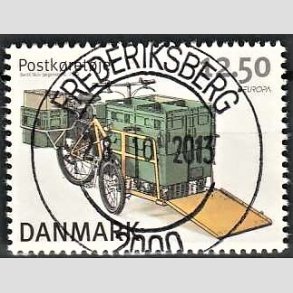 FRIM�RKER DANMARK | 2013 - AFA 1741 - Postk�ret�jer - 12,50 Kr. flerfarvet - Pragt Stemplet Frederiksberg