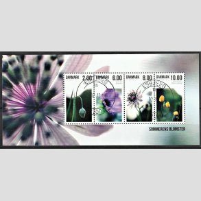 FRIM�RKER DANMARK | 2011 - AFA 1667A - Sommerens blomster - Miniark 26,00 Kr. flerfarvet - Pragt Stemplet