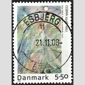 FRIM�RKER DANMARK | 2006 - AFA 1485 - Cobra-malere 9. - 5,50 Kr. Else Alfelt - Pragt Stemplet