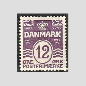 FRIM�RKER DANMARK | 1926-30 - AFA 168 - B�lgelinie 12 �re violet - Postfrisk