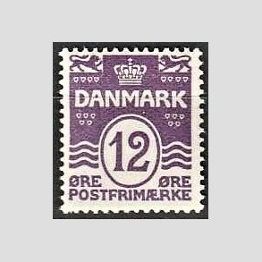 FRIM�RKER DANMARK | 1926-30 - AFA 168 - B�lgelinie 12 �re violet - Postfrisk